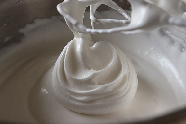 Whipped egg whites with sugar - meringue, baiser