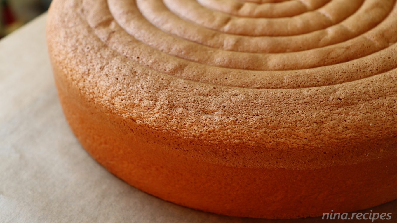 Basic sponge cake with only 3 ingredients - German sponge cake recipe - Delicious baked layered cake