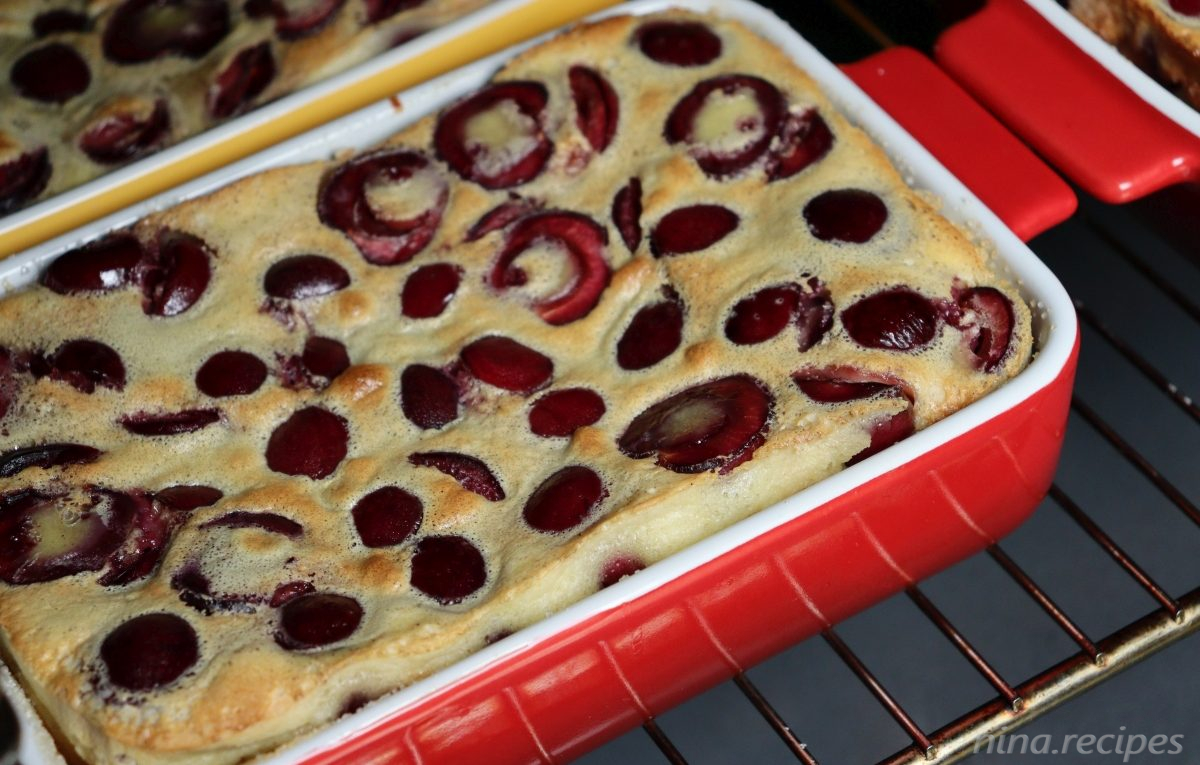 Cherry Clafoutis - a French rustical dessert from the Limousin region