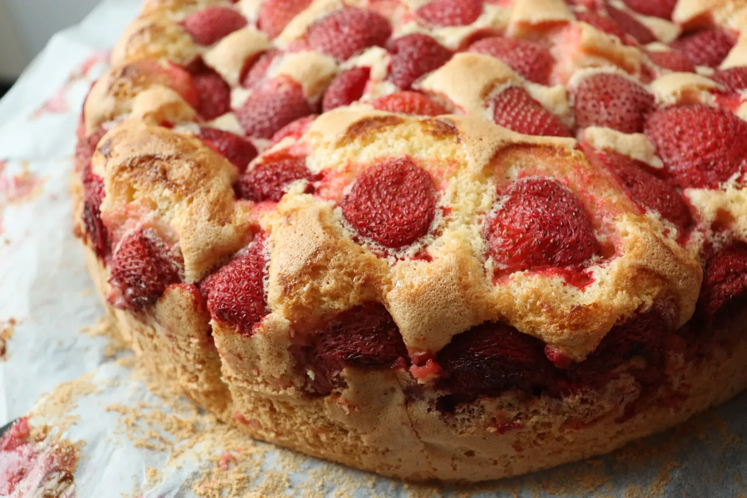 Nina's Recipes: Freshly Baked Strawberry Biscuit Cake