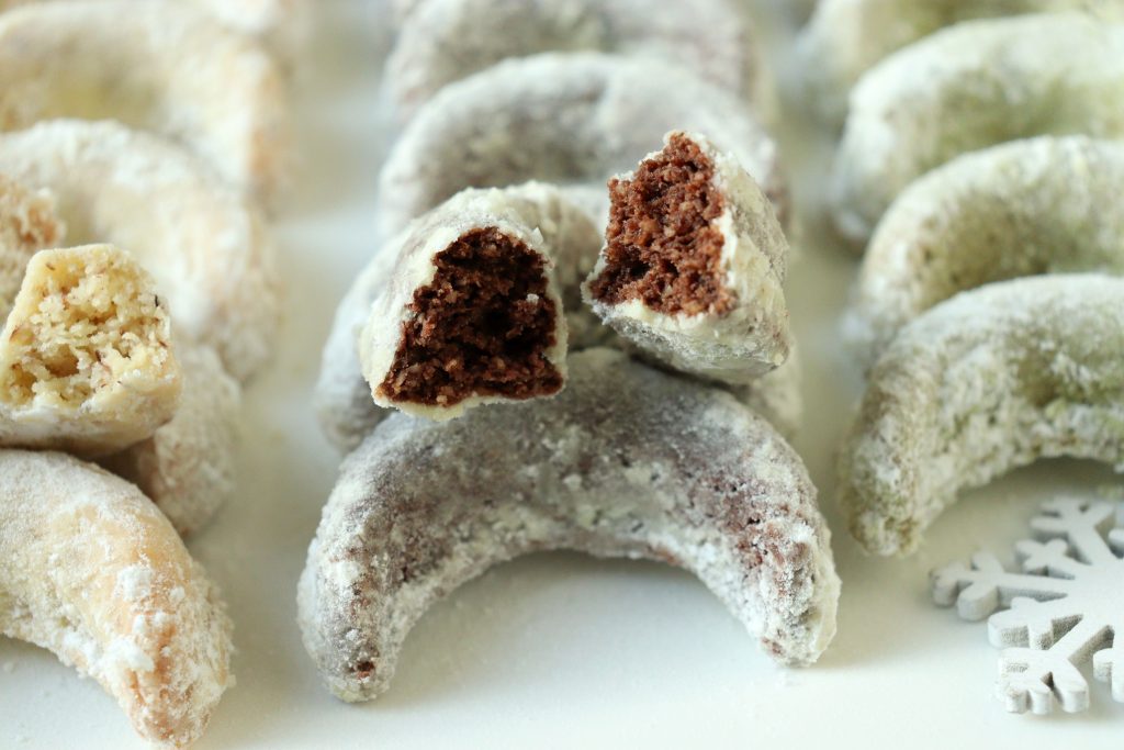 Nina Recipes: Chocolate Kipferl – German Chocolate Crescent Cookies