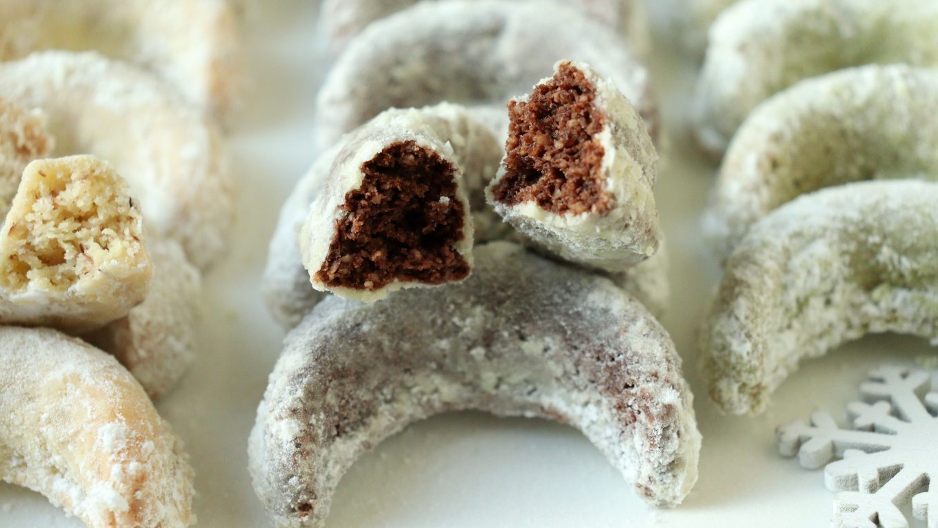 Nina Recipes: Chocolate Kipferl – German Chocolate Crescent Cookies