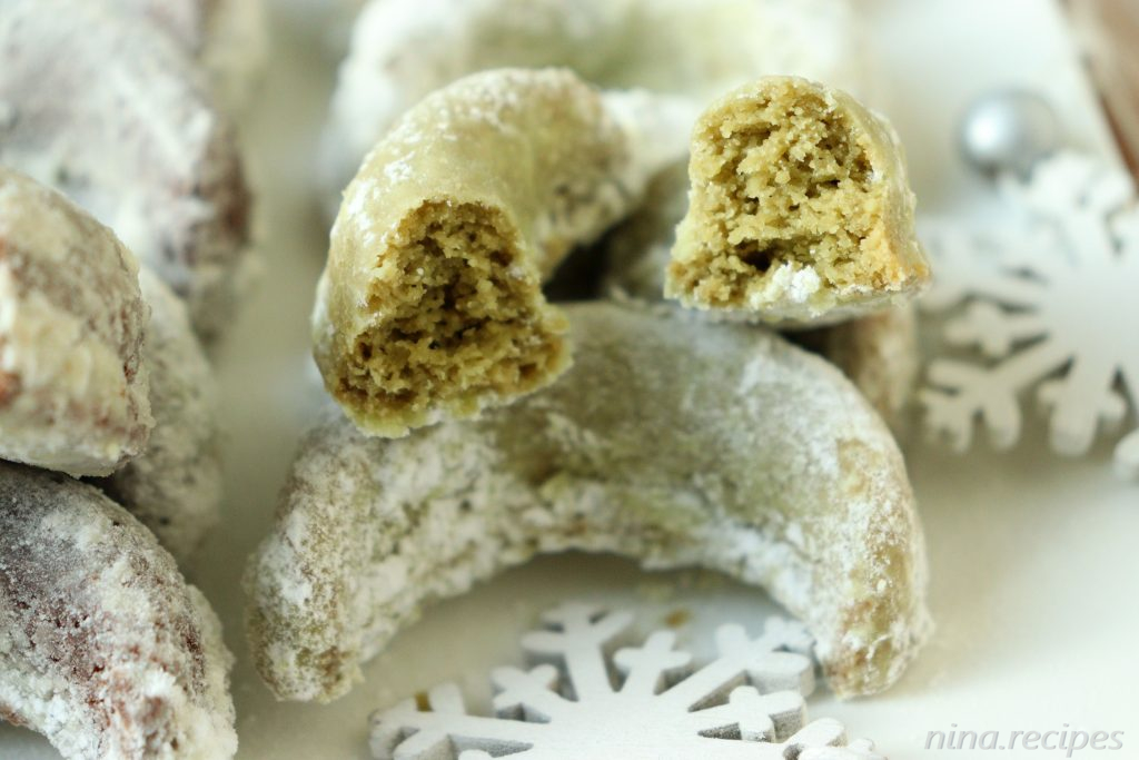 Nina Recipes: Matcha Kipferl – German Green Tea Crescent Cookies