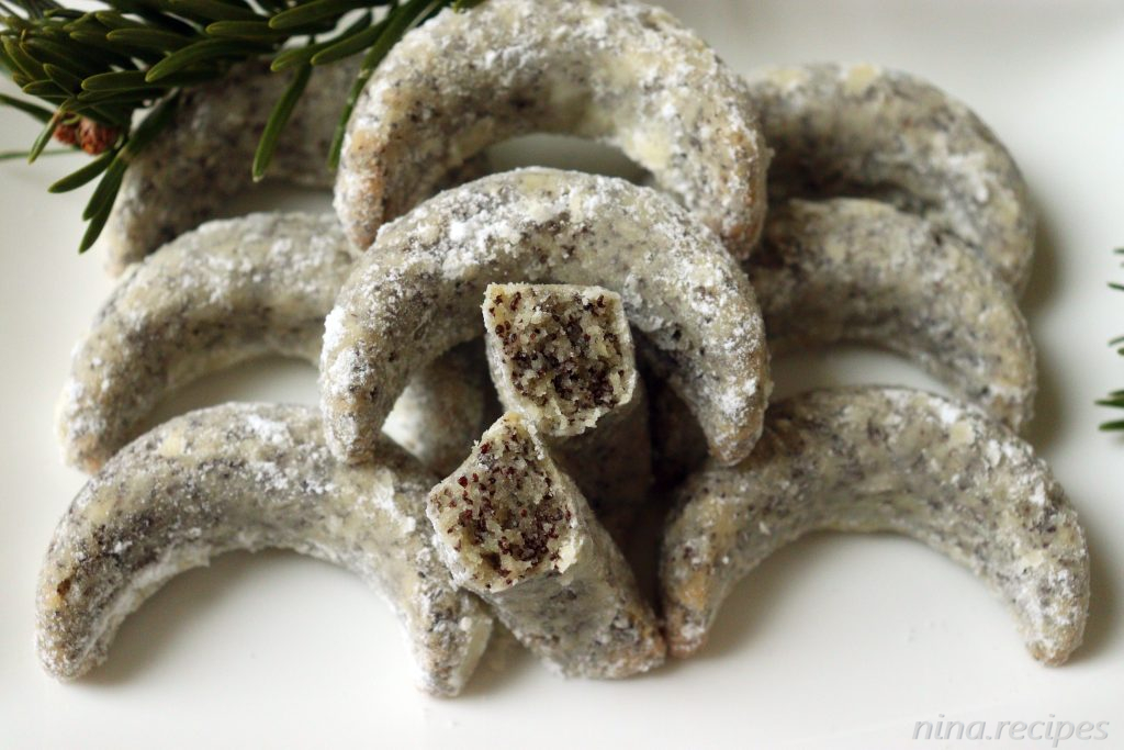 Nina Recipes: Mohnkipferl - German Poppy Seed Crescent Cookies Recipe